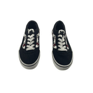 Vans toddler girls gymshoes in black floral size 11